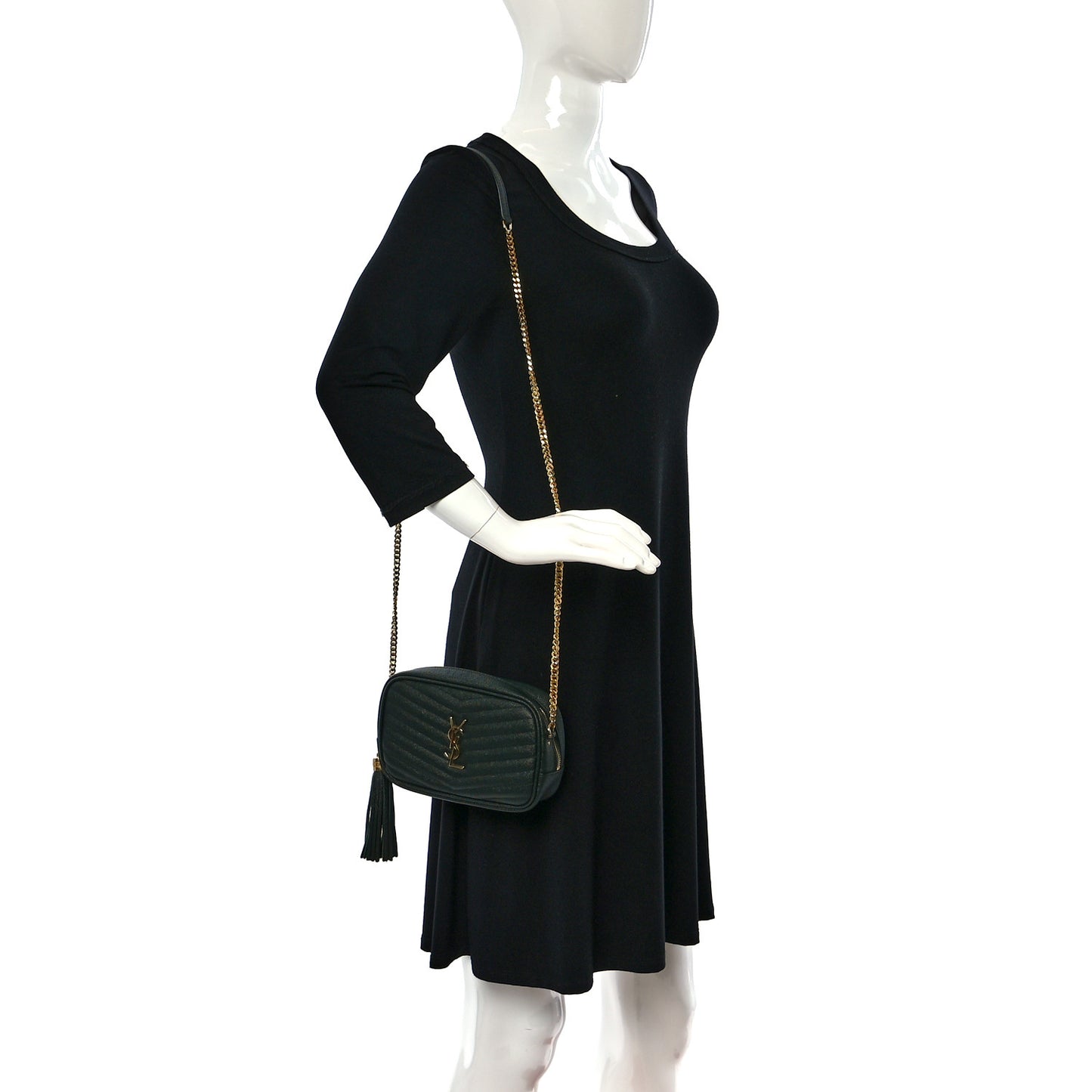 Grain De Poudre Matelasse Monogram Mini Lou Camera Bag New Vert Fonce