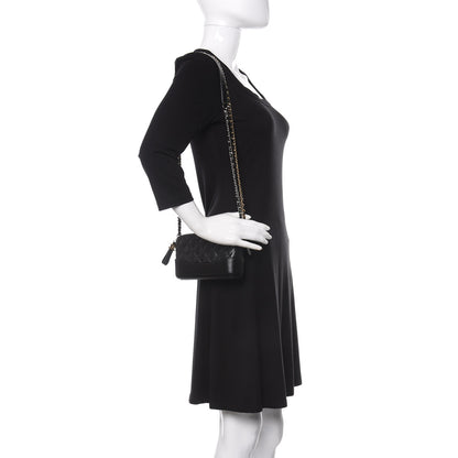 Chanel Aged Calfskin Quilted Small Gabrielle Clutch With Chain Black 2 of 11