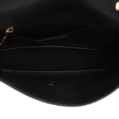 Chanel Goatskin Stitched Casual Trip Single Flap Black 9 of 19