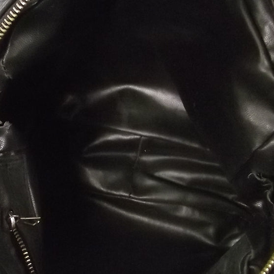 Vintage Woven Leather Shoulder Bag Black