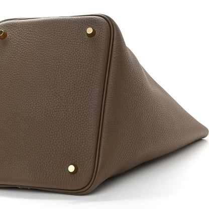 Hermes Taurillon Clemence Picotin Lock 22 MM Etoupe 9 of 9