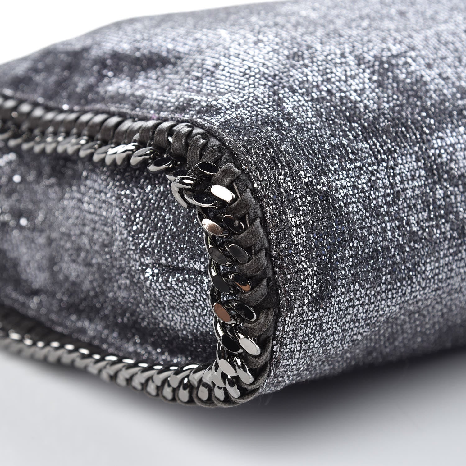 Stella McCartney Metallic Glitter Small Falabella Tote Silver 8 of 12