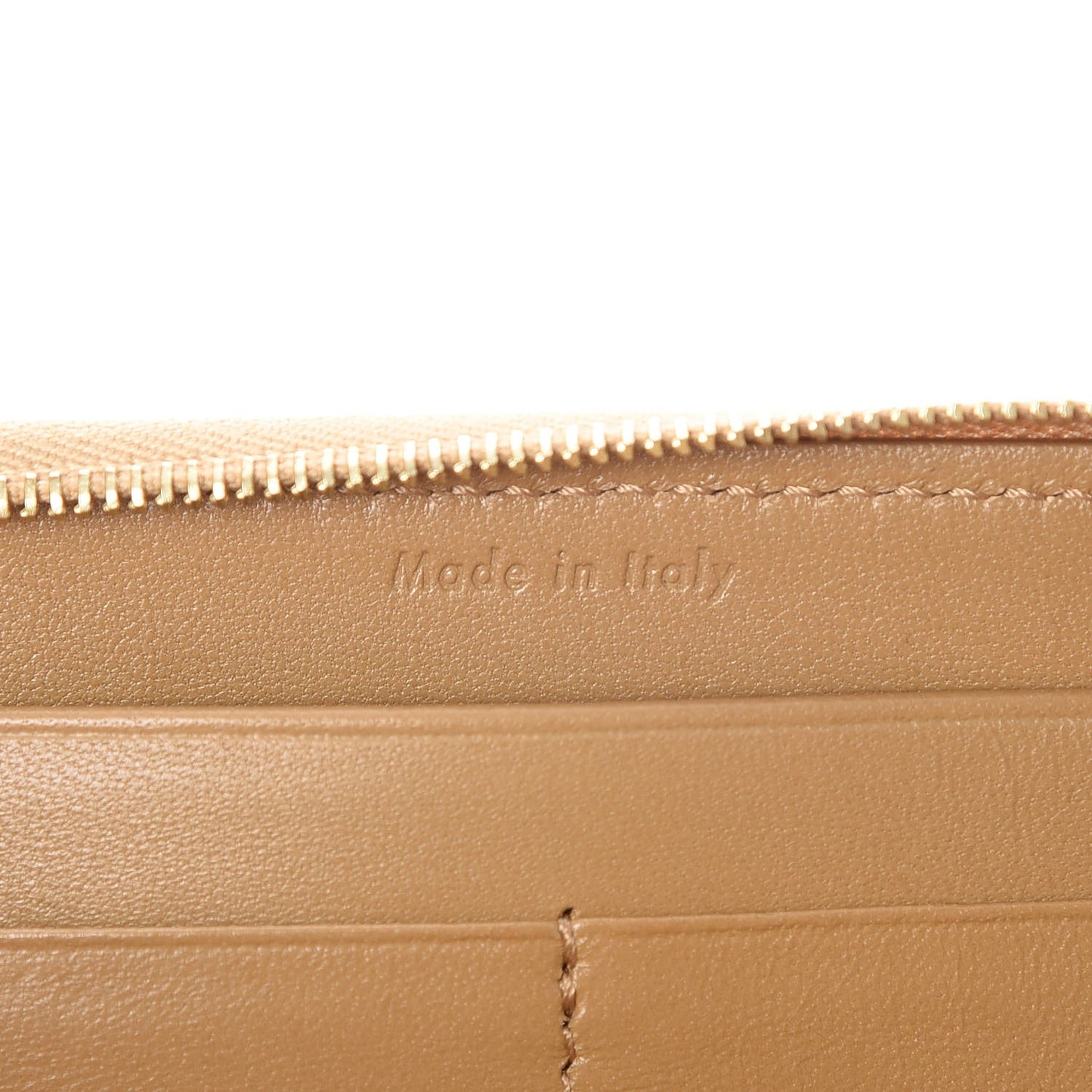 Lambskin Large Zip Around Multifunction Wallet Camel Red