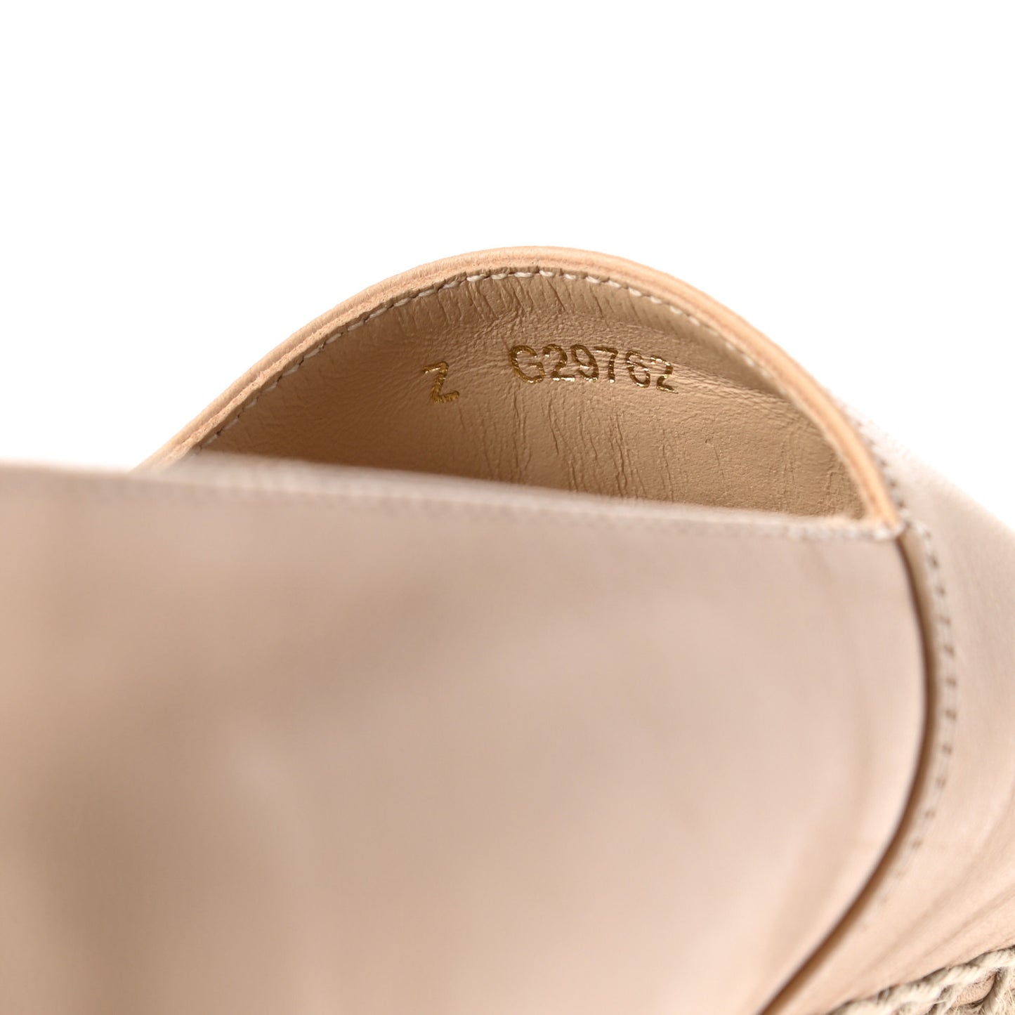 Lambskin CC Espadrilles 39 Beige Black