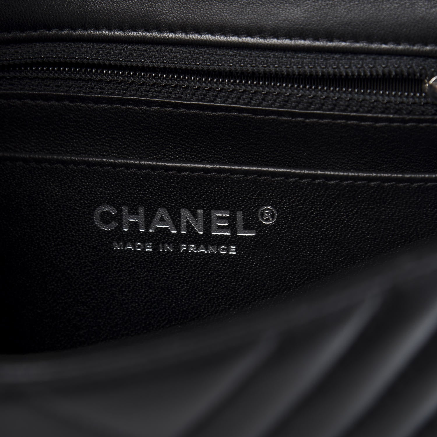 Chanel Lambskin Chevron Quilted Mini Square Flap Black 6 of 11