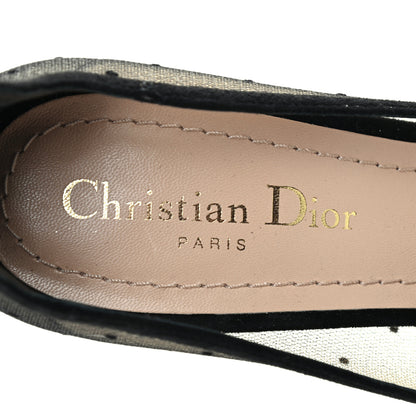 Christian Dior Mesh Plumetis Tulle D-Moi Pumps 38.5 Black 7 of 7