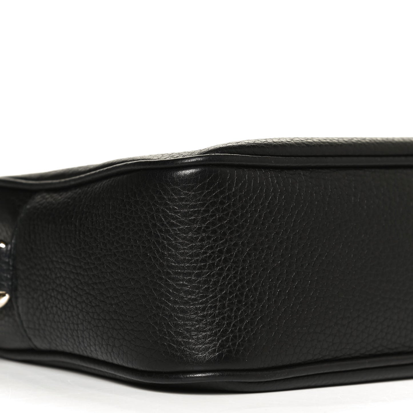Pebbled Calfskin Small Soho Disco Bag Black