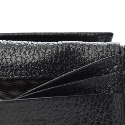 Gucci Pebbled Calfskin Butterfly Card Case Black 8 of 11