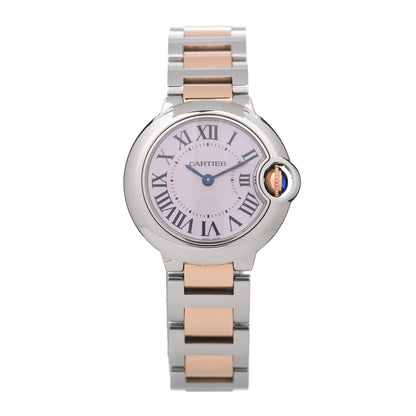 Cartier Stainless Steel 18K Pink Gold 28mm Ballon Bleu De Cartier Quartz Watch 1 of 5