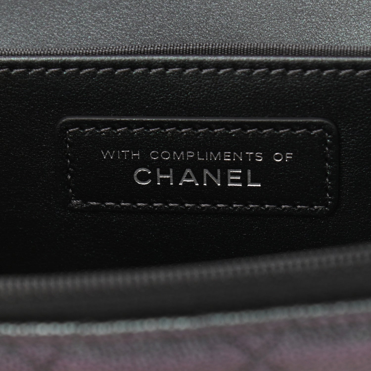 Chanel Iridescent Caviar Quilted Classic Pouch Clutch Black 6 of 13