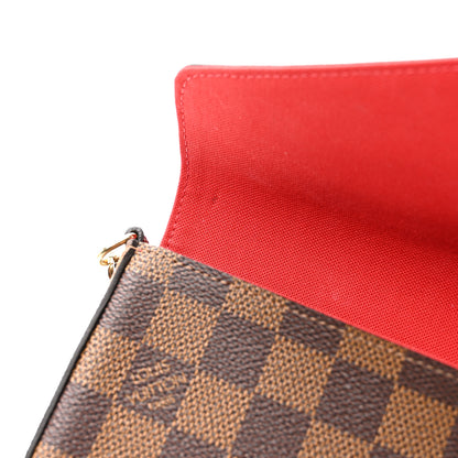 Louis Vuitton Damier Ebene Pochette Felicie Chain Wallet 9 of 12