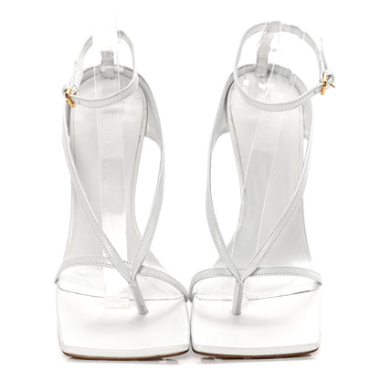 Bottega Veneta Lambskin Stretch Multi Strap 90mm Sandals 39.5 Optic White 5 of 14