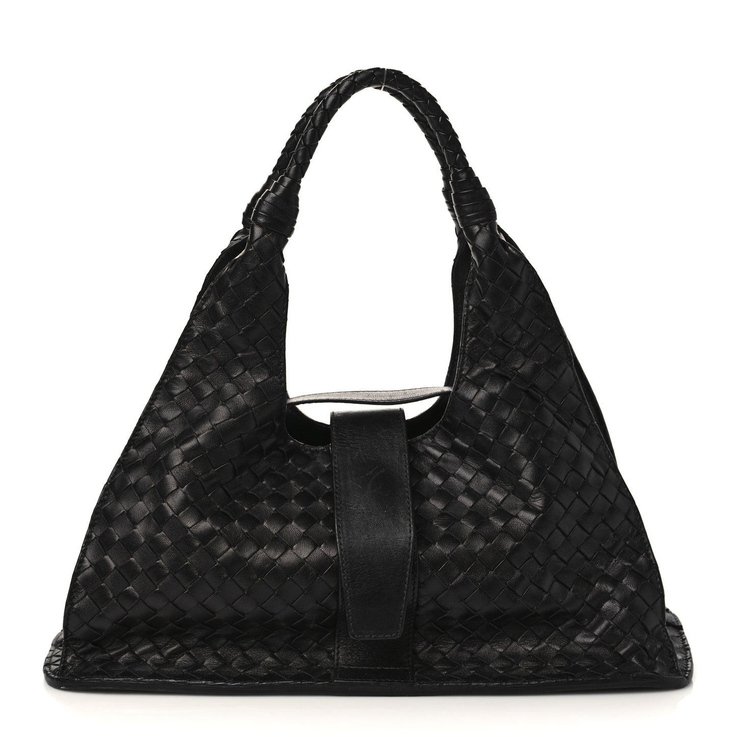 Nappa Intrecciato Shoulder Bag Black