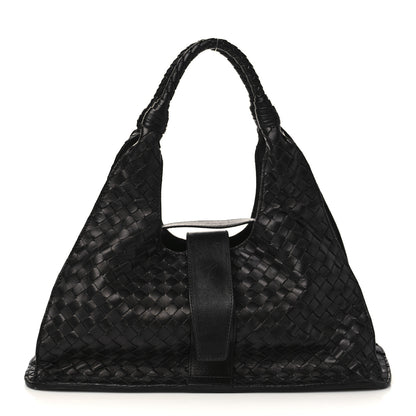 Bottega Veneta Nappa Intrecciato Shoulder Bag Black 1 of 6
