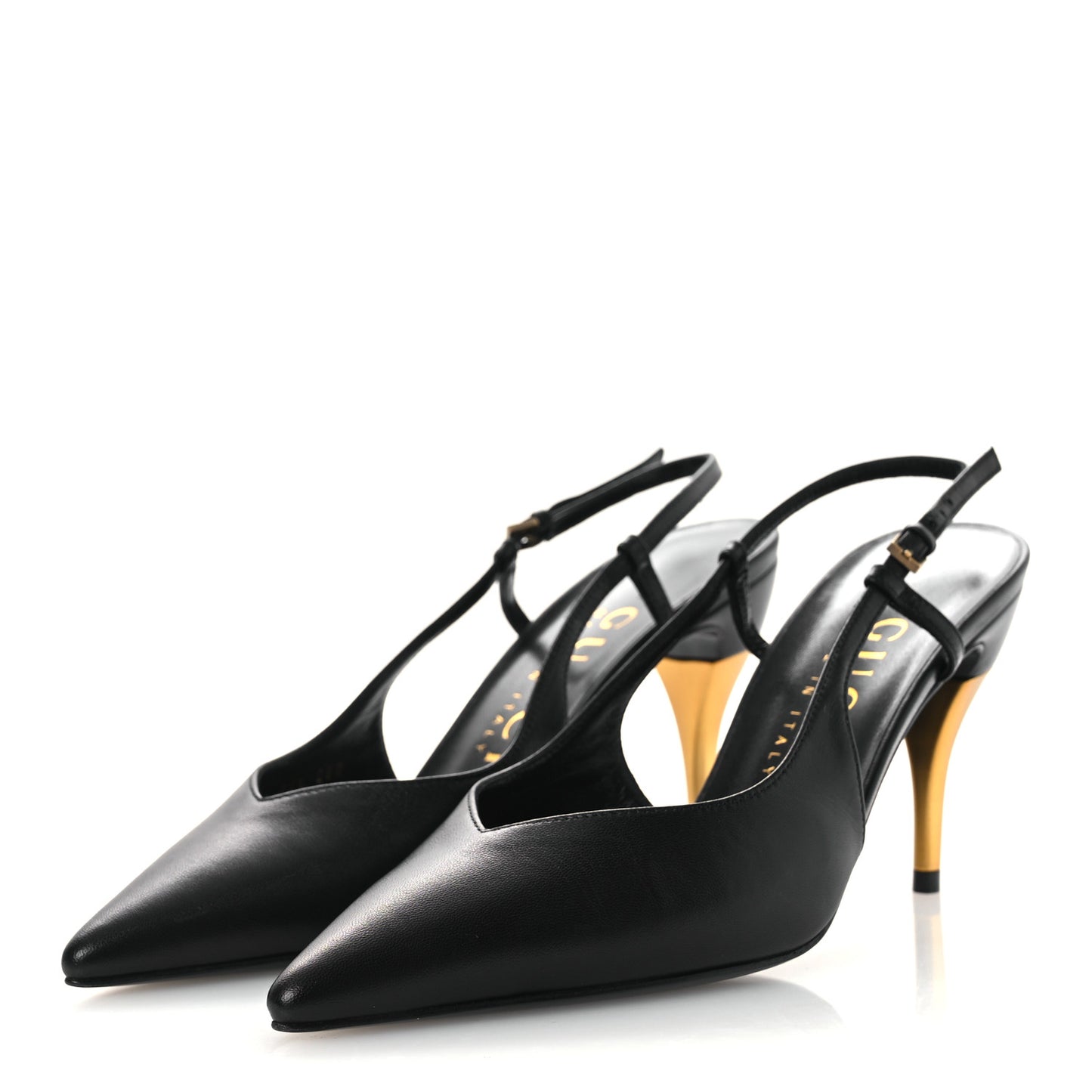 Calfskin Slingback Pumps 36.5 Black
