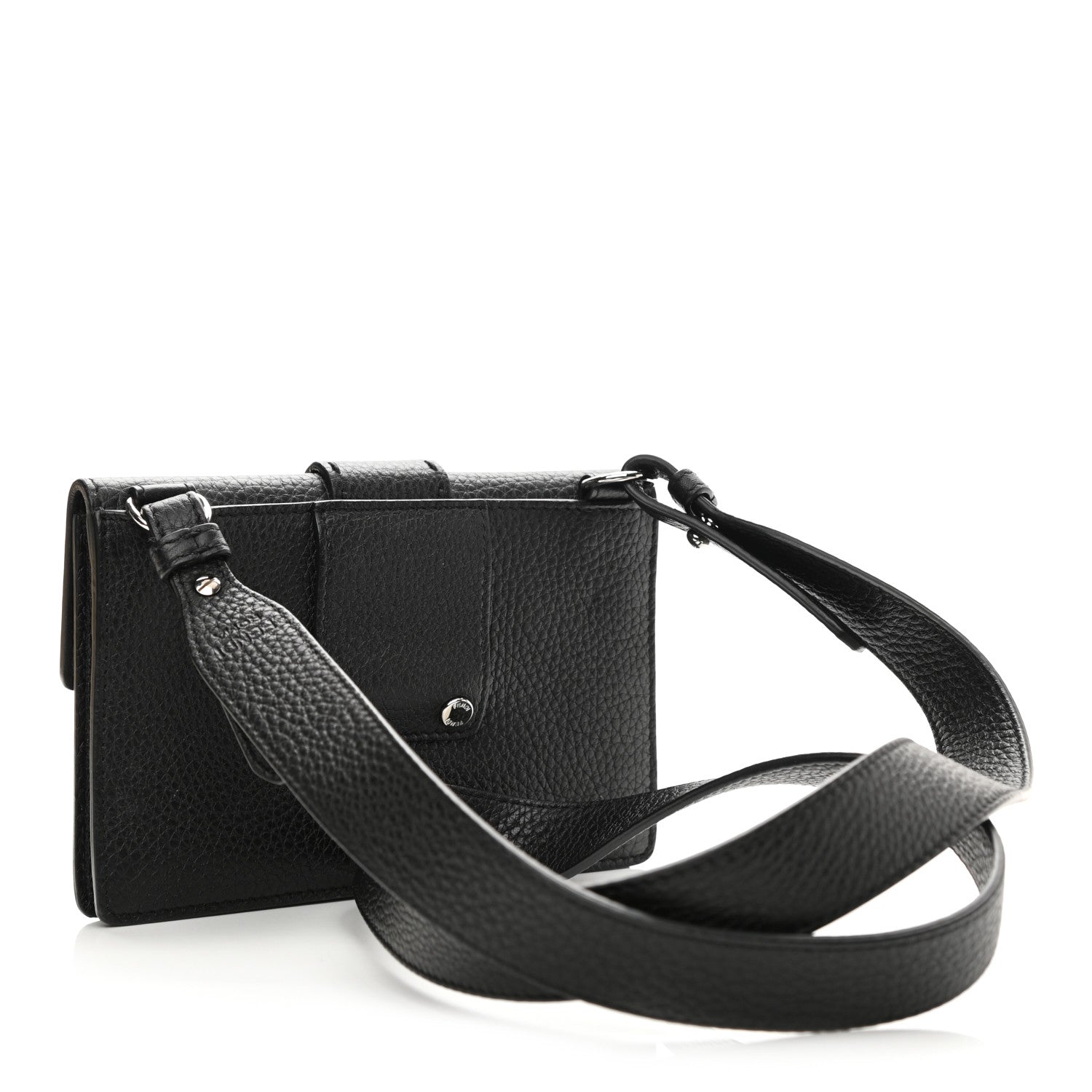 Fendi Cuoio Romano Selleria Baguette Belt Pouch Black 3 of 12