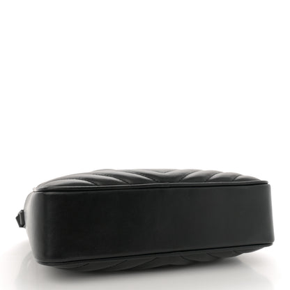 Saint Laurent Calfskin Matelasse Monogram Monochrome Lou Camera Bag Black 4 of 13