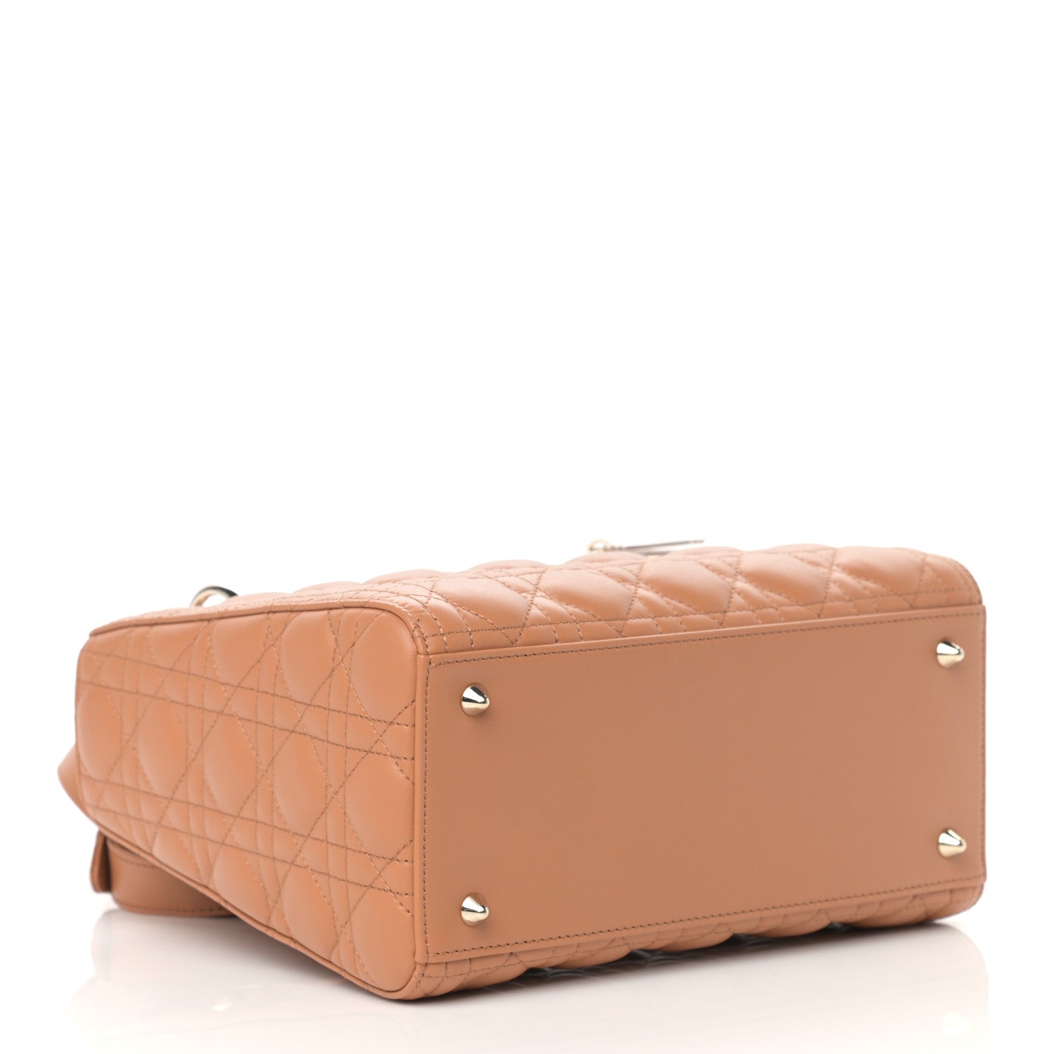 Christian Dior Lambskin Cannage Medium Lady Dior Amber 4 of 11