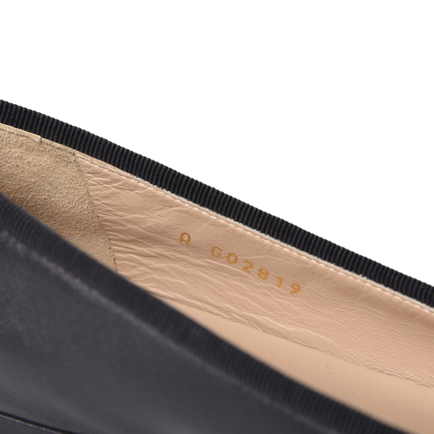 Lambskin Cap Toe CC Ballerina Flats 35 Black Beige