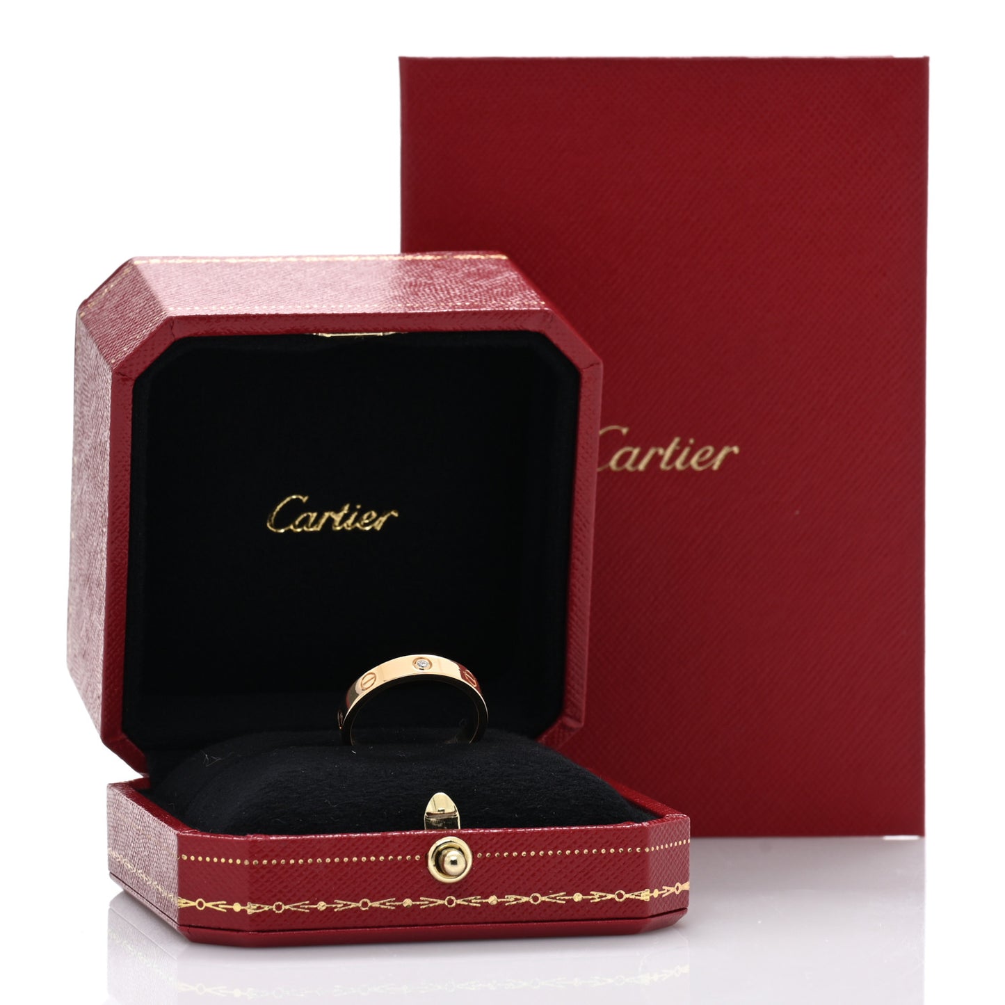 18K Yellow Gold Diamond 4mm LOVE Wedding Band Ring 59 8.75