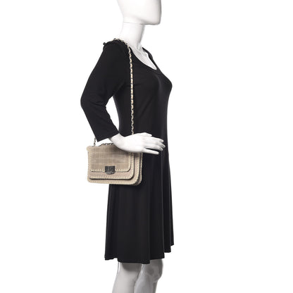 Chanel Suede Chocolate Bar Whipstitch Mademoiselle Flap Grey 3 of 11