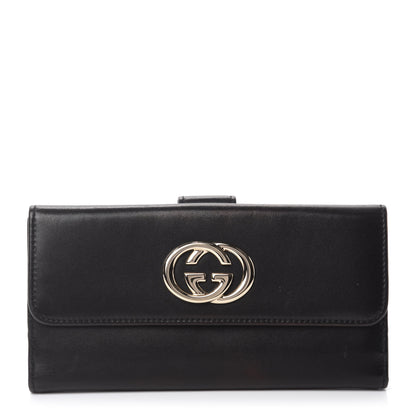 Gucci Calfskin Britt Continental Wallet Brown 1 of 7
