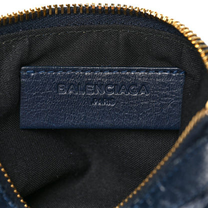 Balenciaga Agneau Giant 12 Gold Hardware M Porte-Monnaie Coin Purse Bleu Obscur 6 of 7