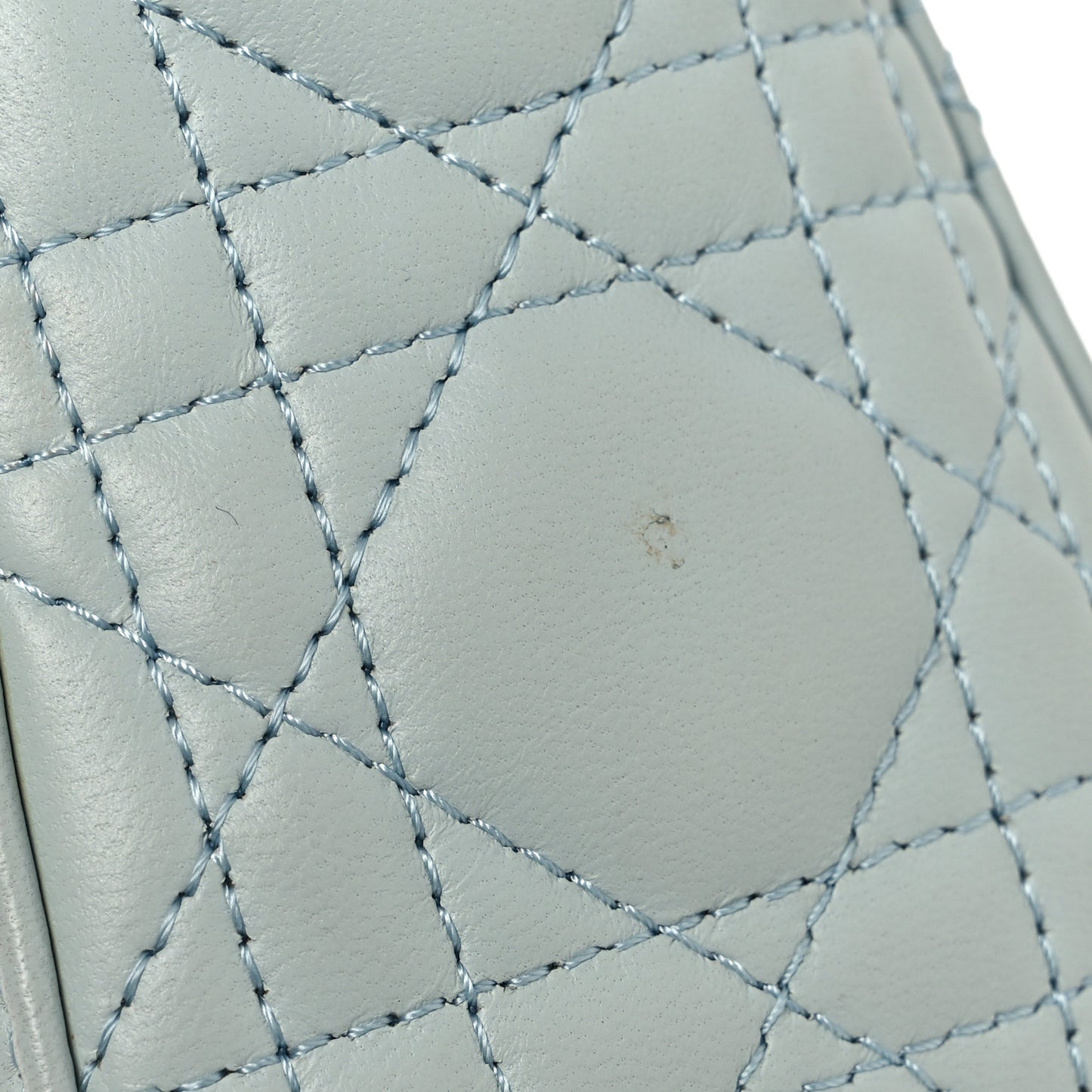 Lambskin Cannage Mini Lady Dior Blue