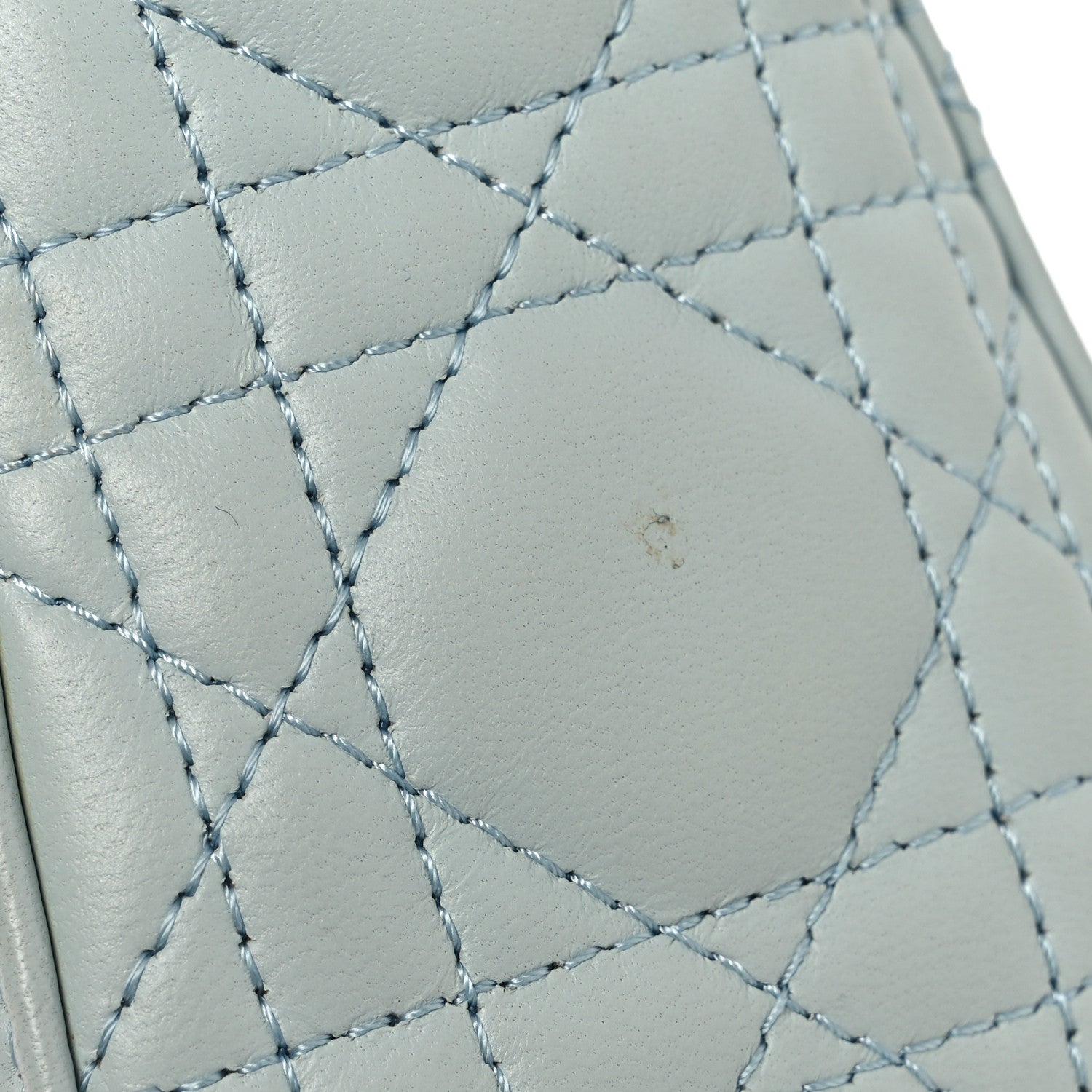 Christian Dior Lambskin Cannage Mini Lady Dior Blue 12 of 14