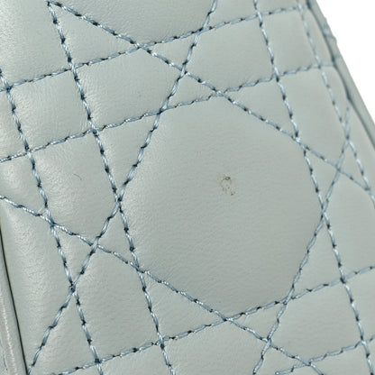 Christian Dior Lambskin Cannage Mini Lady Dior Blue 12 of 14