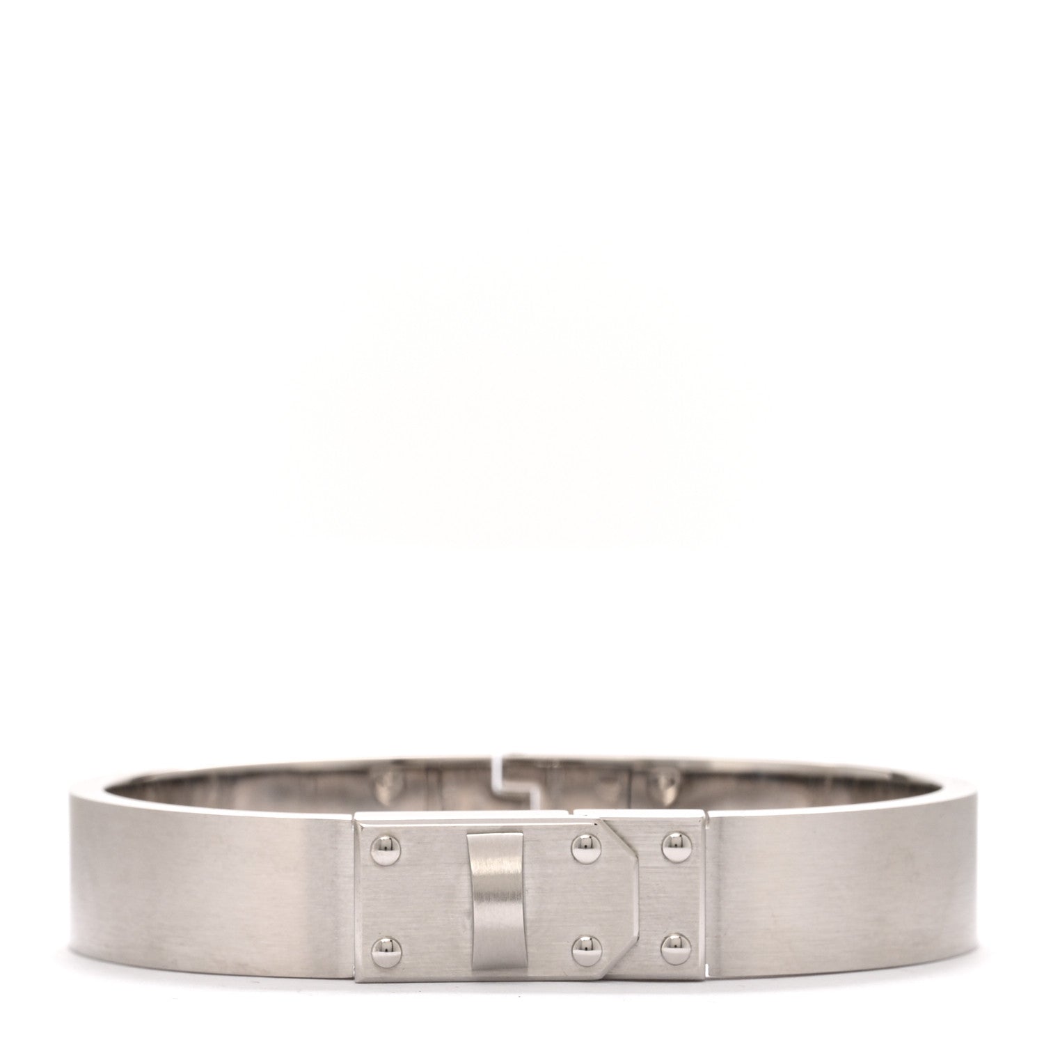 Hermes Brushed Palladium Kelly Mens Bracelet 1 of 4