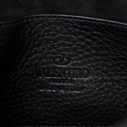 Valentino Garavani Pebbled Calfskin Medium Rockstud Flip Lock Crossbody Bag Black 7 of 8