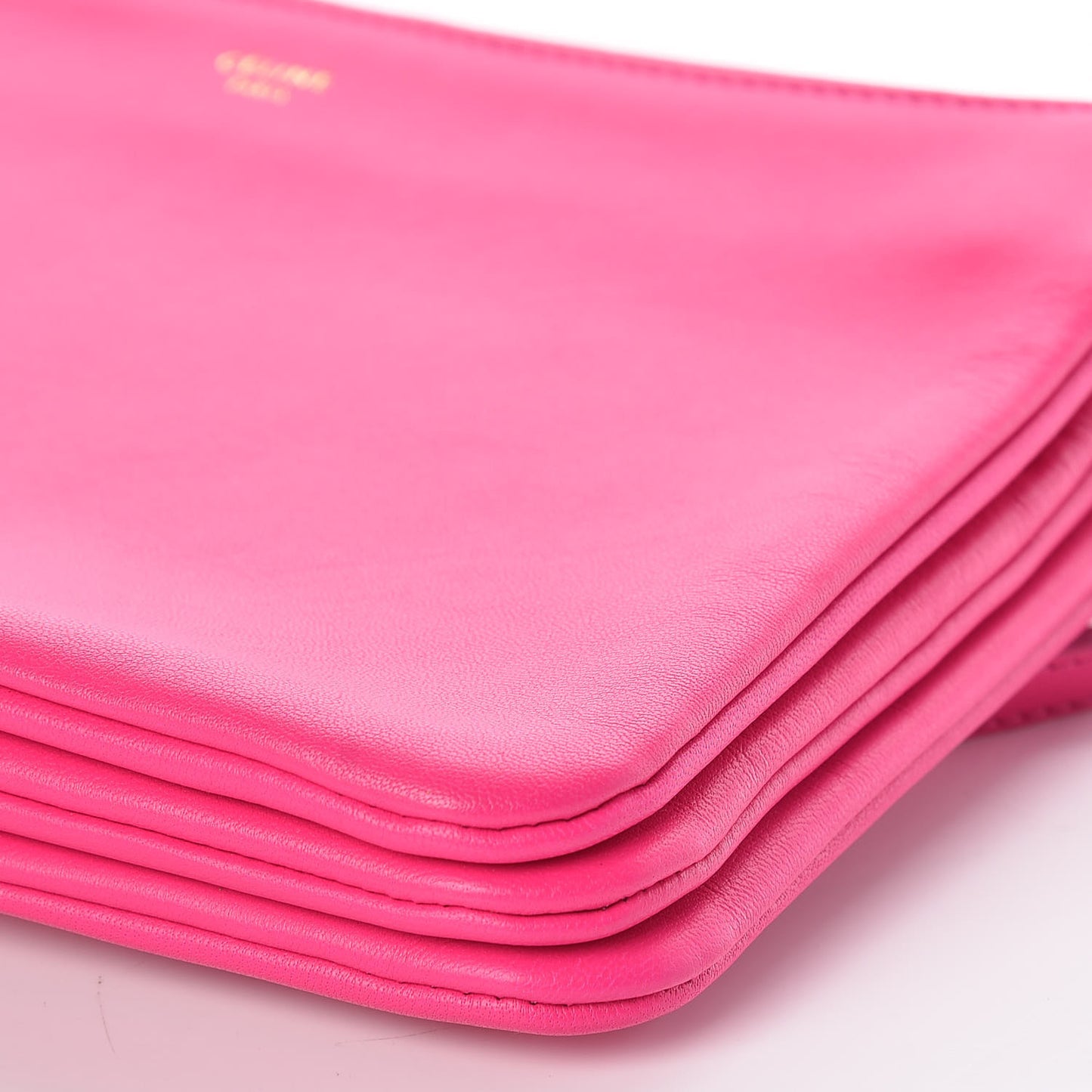 Lambskin Small Trio Crossbody Bag Fluo Fuchsia
