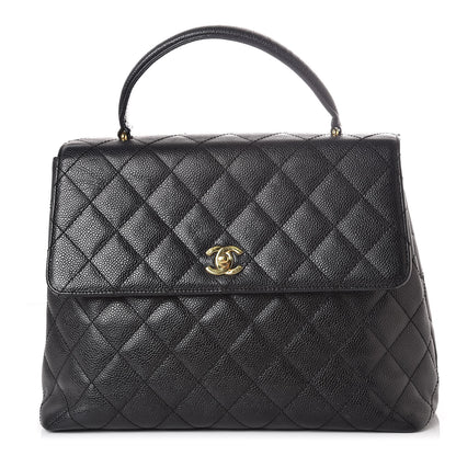 Chanel Caviar Quilted Jumbo Kelly Flap Black 1 of 15
