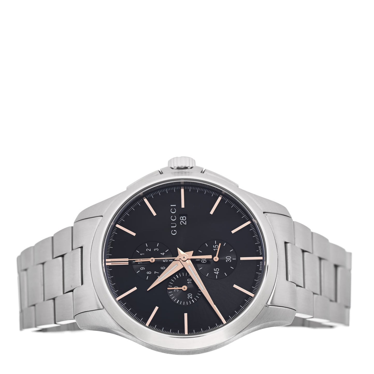Stainless Steel 44mm G-Timeless Chronograph Quartz Watch Black