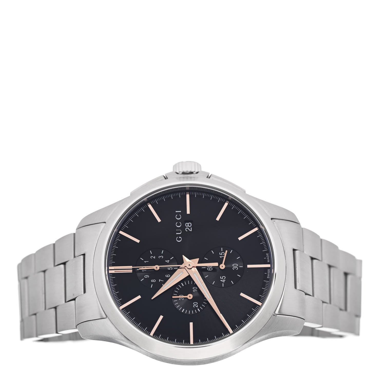 Gucci Stainless Steel 44mm G-Timeless Chronograph Quartz Watch Black 2 of 4