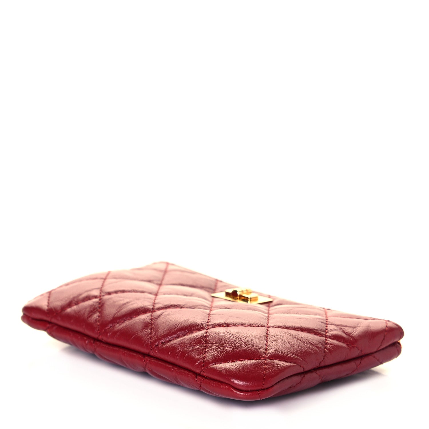 Chanel Aged Calfskin Quilted Small Reissue Cosmetic Case Red 5 of 9