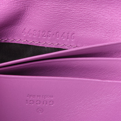 Gucci Calfskin Matelasse GG Marmont Card Case Candy Mousse 8 of 13