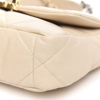 Chanel Goatskin Quilted Medium 19 Flap Beige 9 of 12