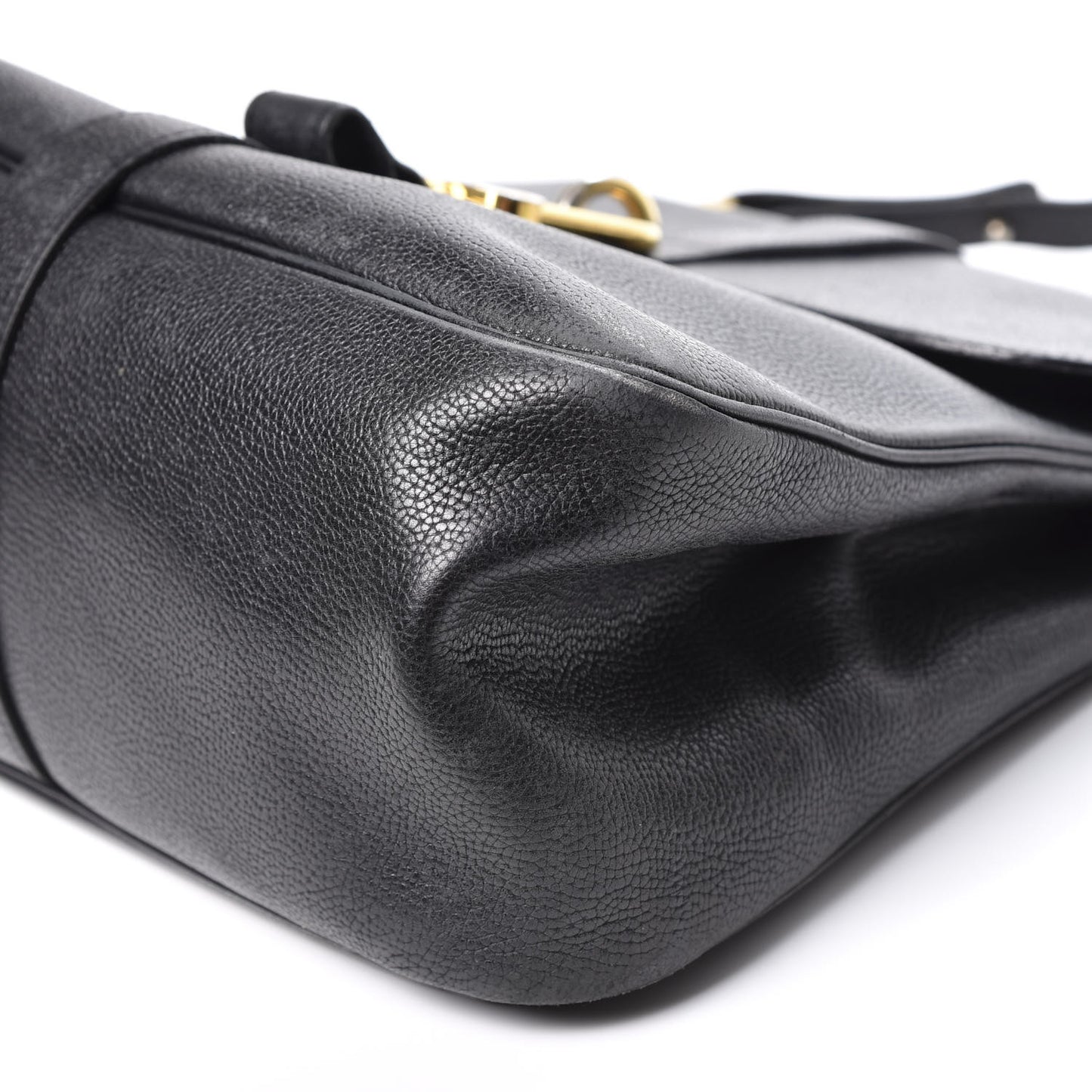 Grained Calfskin Gin Fizz Jumping Satchel Black