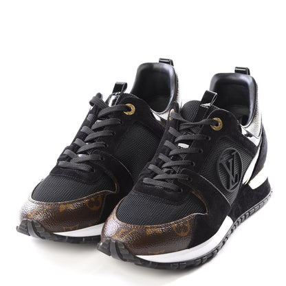 Louis Vuitton Suede Monogram Run Away Sneakers 37.5 Black 2 of 9