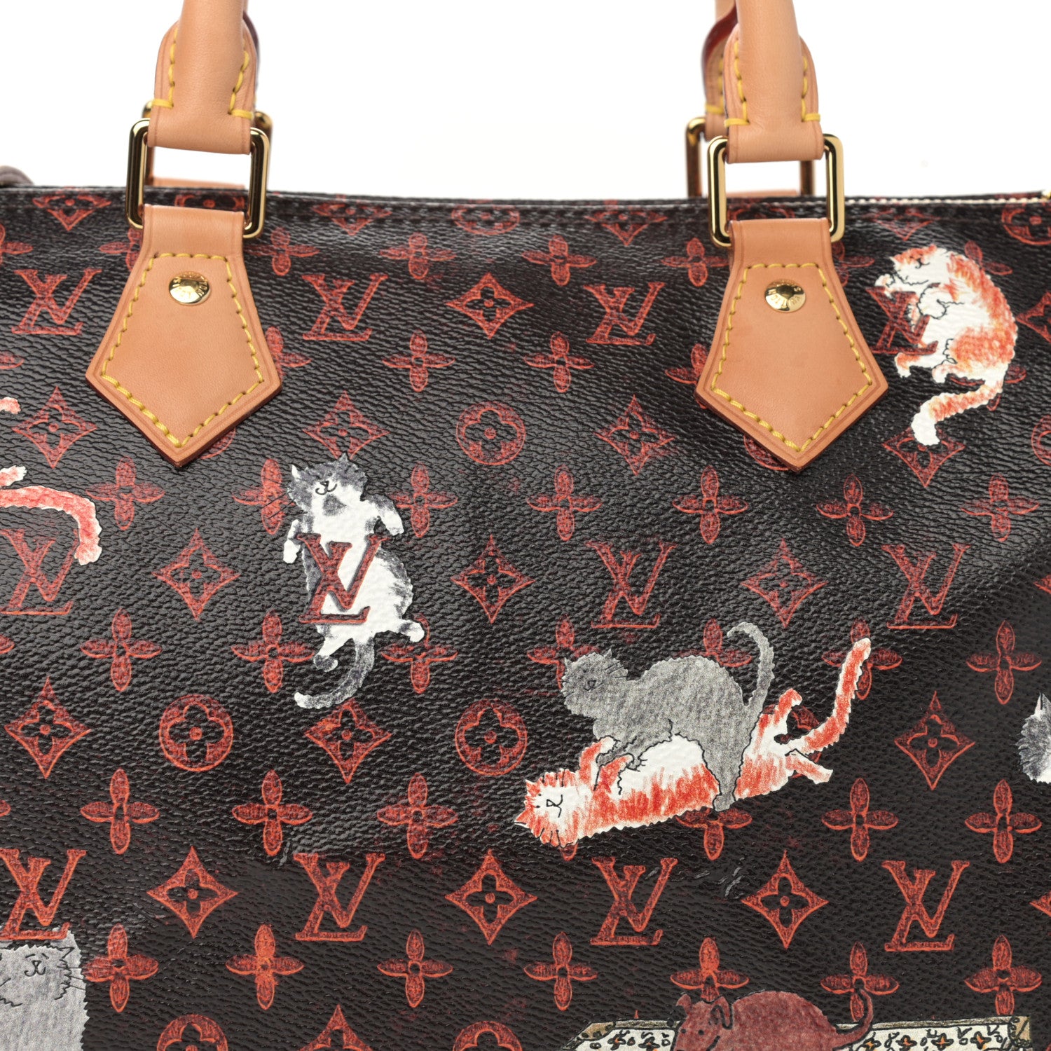 Louis Vuitton Catogram Speedy Bandouliere 30 Marron 8 of 10