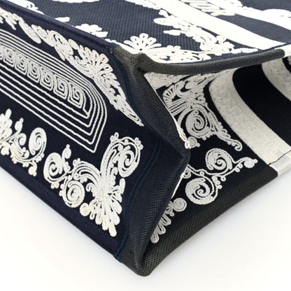 Christian Dior Canvas Embroidered Cornely Book Tote Blue White 10 of 10