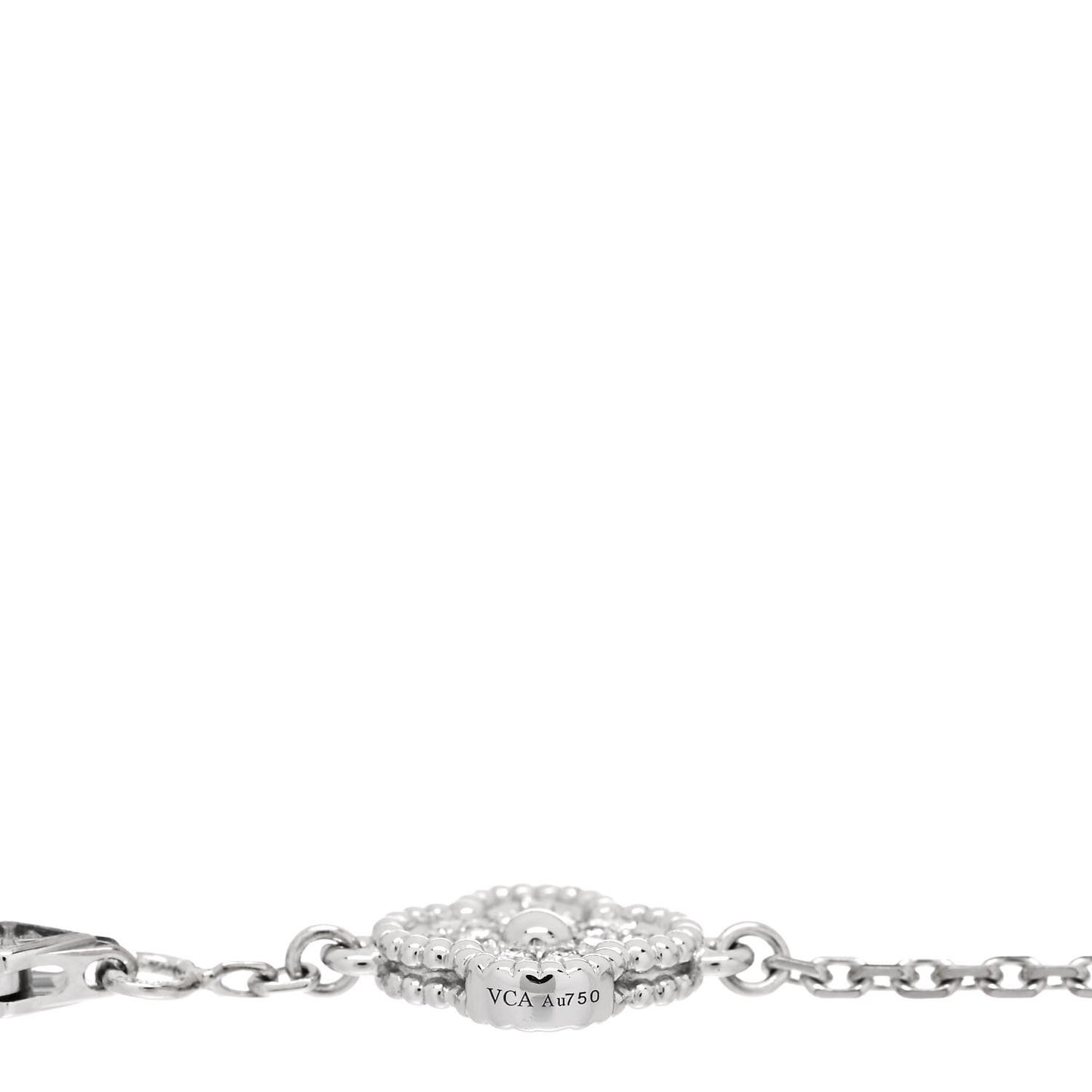 18K White Gold Diamond 6 Motifs Sweet Alhambra Bracelet
