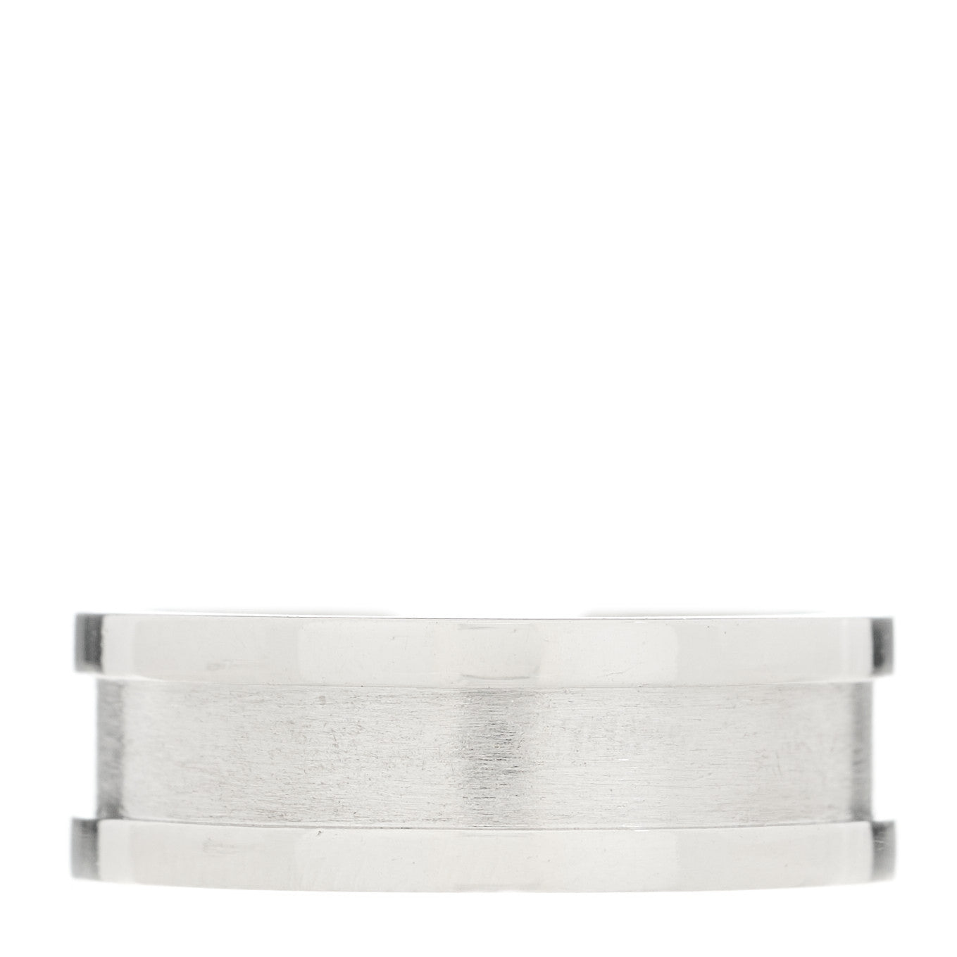 Cartier 18K White Gold Diamond 6.5mm Logo De Cartier Ring 52 6 3 of 8