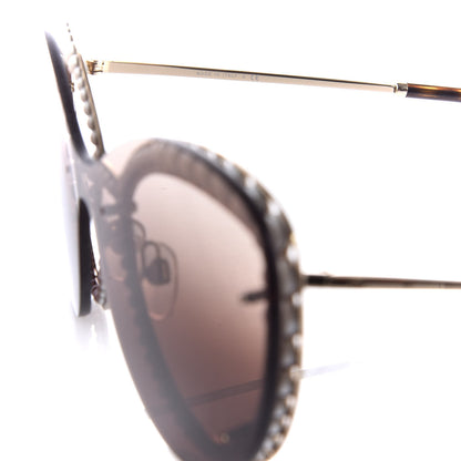 Chanel Acetate Metal Pearl Butterfly Sunglasses 4236-H Brown 6 of 7