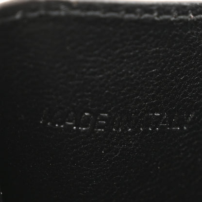 Balenciaga Metallized Grained Calfskin Logo Cash Rounded Card Holder Dark Bronze White 7 of 8