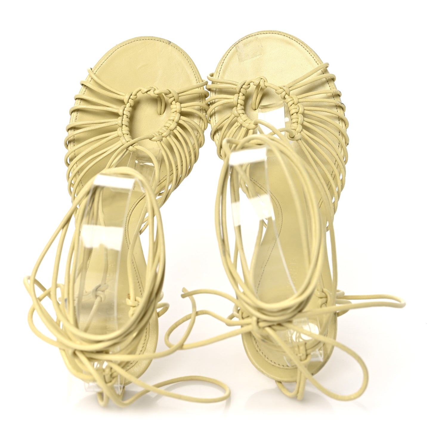 Nappa Dot Ankle Tie Sandals 39.5 Moon Beam