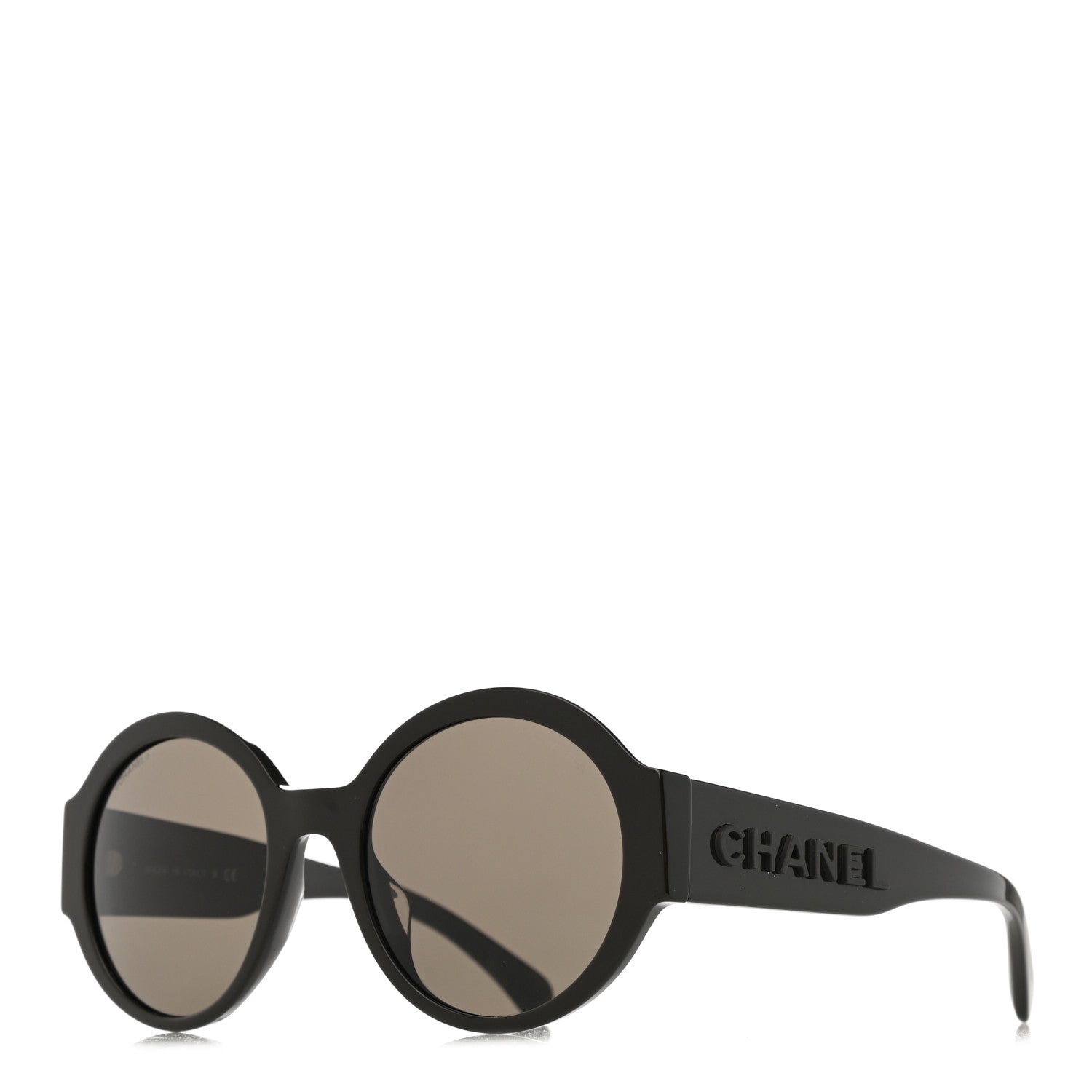 Chanel Acetate Polarized Round Sunglasses 5410 Black 1 of 8