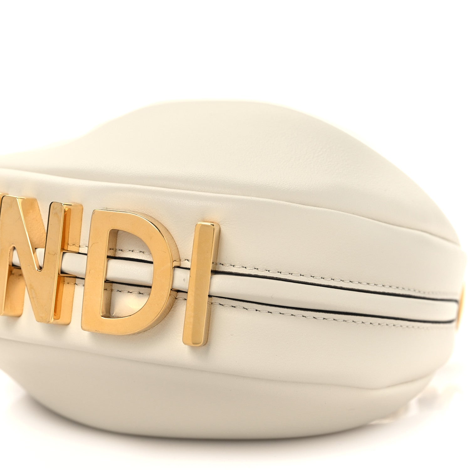 Fendi Vitello Grace Matte Nano Fendigraphy Hobo Charm White Ice 10 of 10